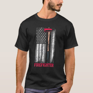 Camiseta American Flag Ax Thin Red Line Patriot Firemoon