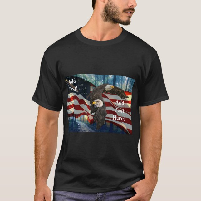 Camiseta American Flag Bald Eagle (Frente)