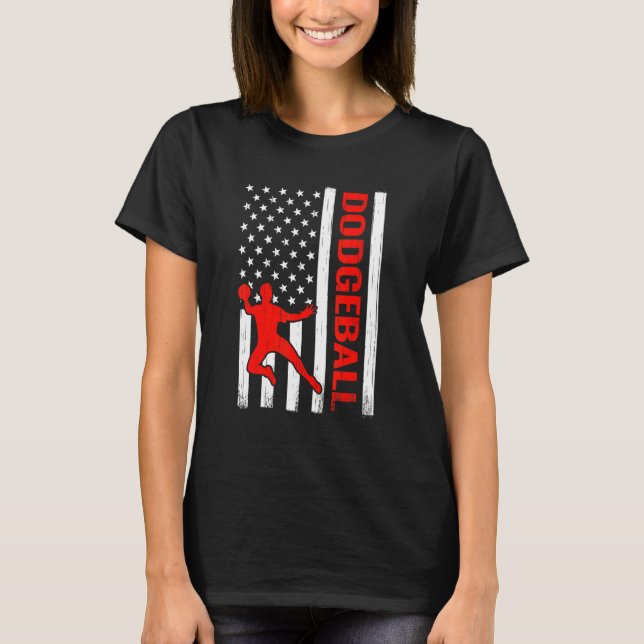 Camiseta American Flag Ball Game 4° de julho, homens Gaga B (Frente)