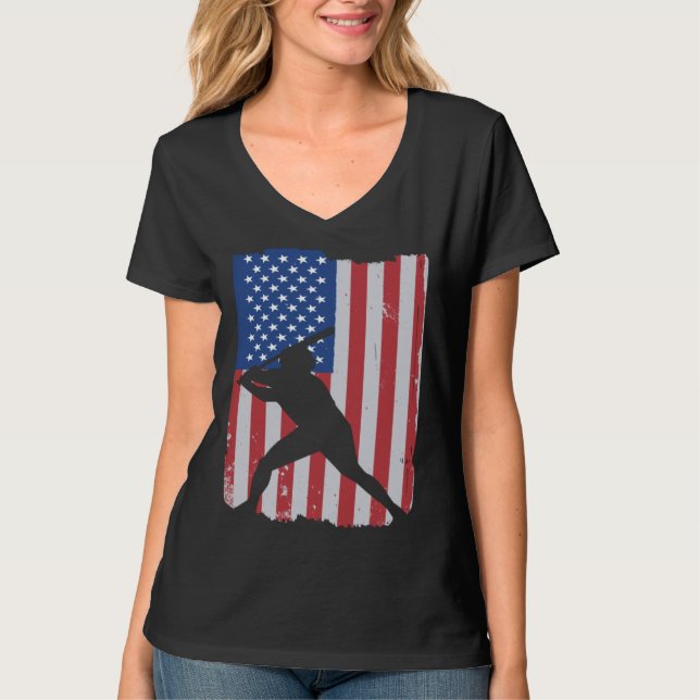 Camiseta American Flag Baseball (Frente)