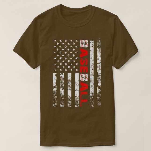 Camiseta American Flag Baseball Team (Frente do Design)