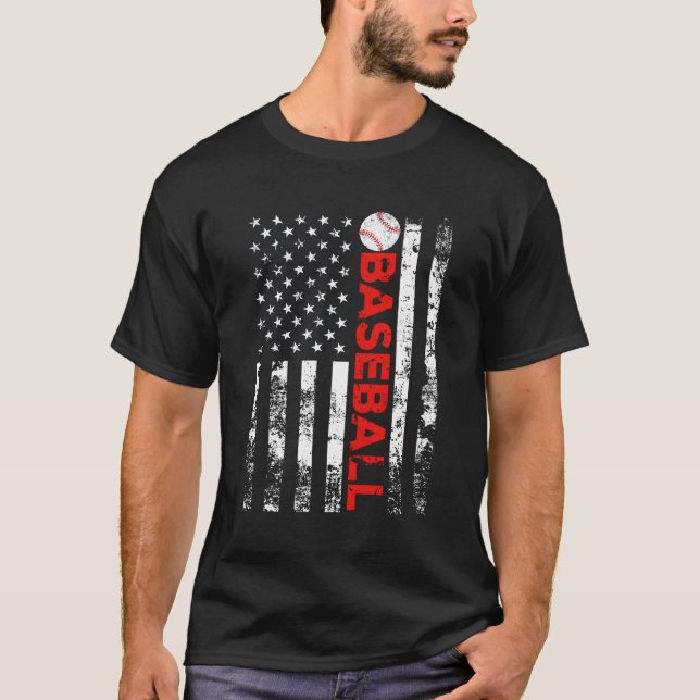 Camiseta American Flag Baseball Team (Frente)