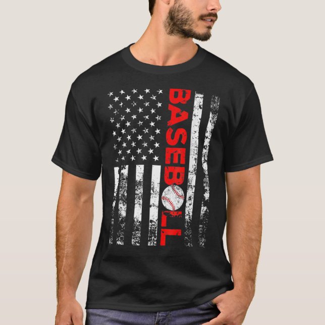 Camiseta American Flag Baseball Team Dom Baseball Shirt Fo (Frente)