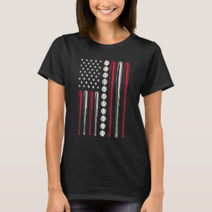 Camiseta American Flag Baseball Team Men Meninos Miúdas Rap