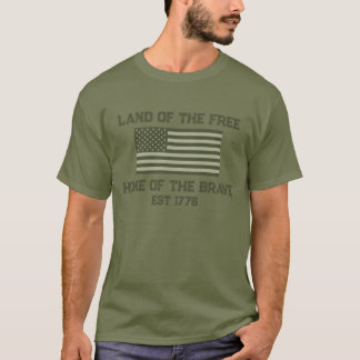 Camiseta American Flag BDU Green