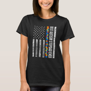 Camiseta American Flag Best Autism Stepdad Ever Autism Awar
