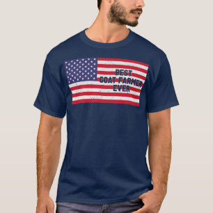 Camiseta American Flag Best Goat Farmer Ever Patriotic Four