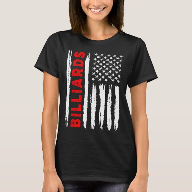 Camiseta American Flag Billiards USA Men Women US Flag (Frente)