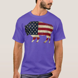 Camiseta American Flag Bison