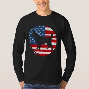 Camiseta American Flag Blue Heeler Red Australian Cattle Do