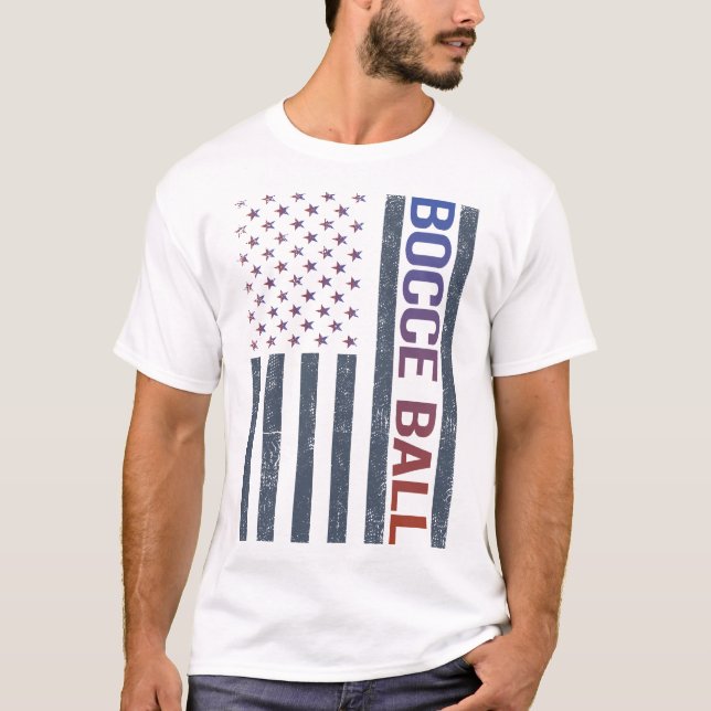 Camiseta American Flag Bocce Bocci Boccie (Frente)