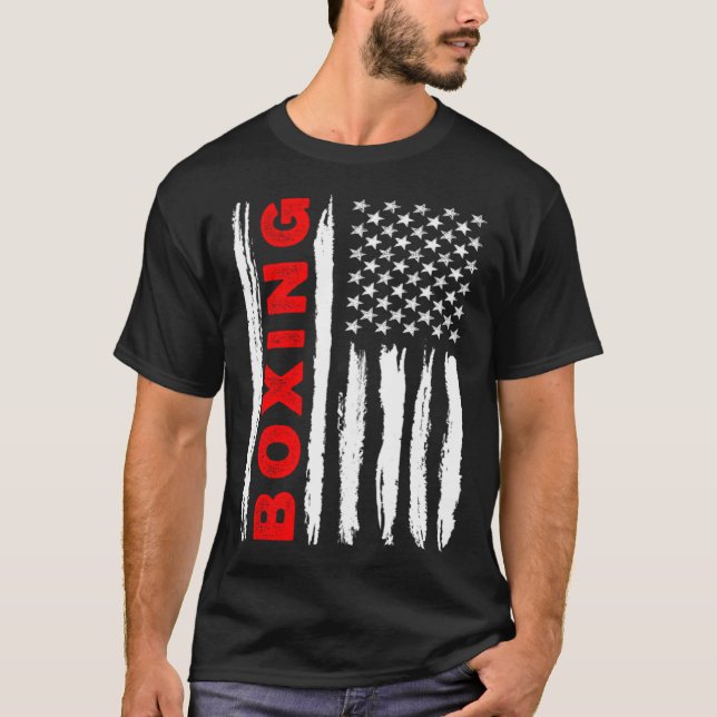 Camiseta American Flag Boxing USA Men Women US Flag (Frente)