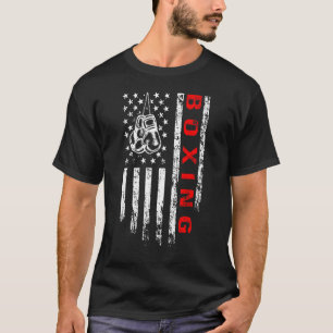 Camiseta American Flag Boxing Vintage Boxer EUA