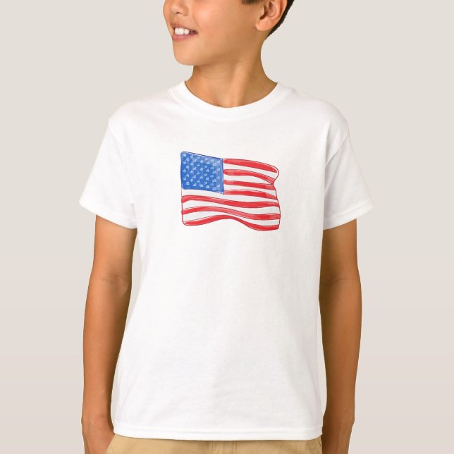 Camiseta American Flag Boy (Frente)