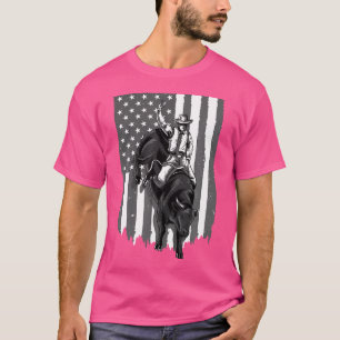 Camiseta American Flag Bull Riding Cowboy 4 De Julho Patri