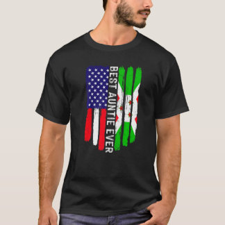 Camiseta American Flag & Burundi Flag Melhor Tia Nunca Fami