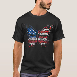 Camiseta American Flag Butterfly Collector Love Butterflies