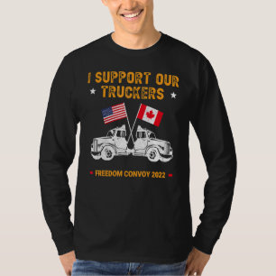 Camiseta American Flag Canada Flag Freedom Transport 2022 T