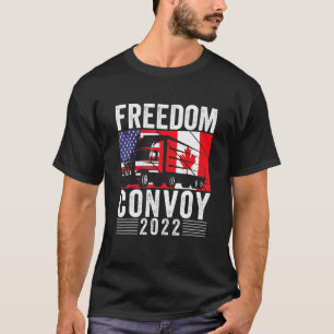 Camiseta American Flag Canada Flag Freedom Transport 2022 T