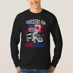 Camiseta American Flag Canada Flag Freedom Transport 2022 T