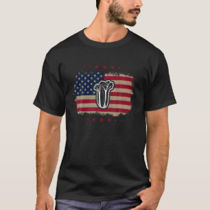 Camiseta American Flag Celeron Retro Vintage T Shirt