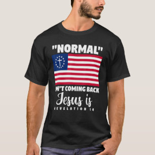 Camiseta American Flag Christian Normal não está voltando