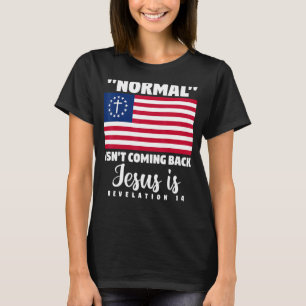 Camiseta American Flag Christian Normal não está voltando