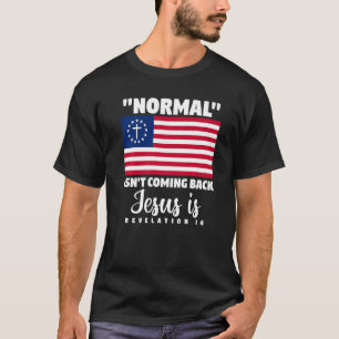 Camiseta American Flag Christian Normal não está voltando