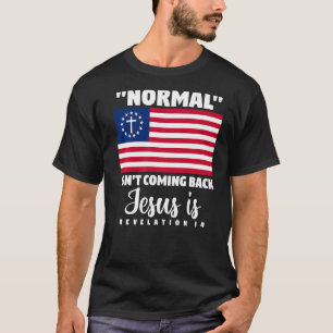 Camiseta American Flag Christian Normal não está voltando