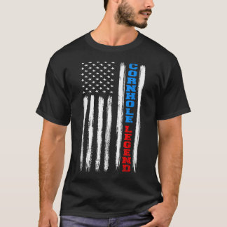 Camiseta American Flag Cornhole Legend Champion Bean Ba