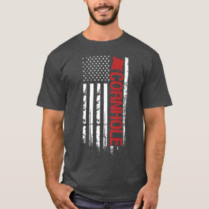Camiseta American Flag cornhole USA Patriotic Father's Day