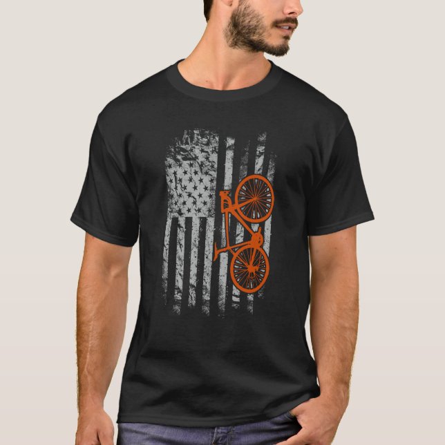 Camiseta American Flag Cycling (Frente)