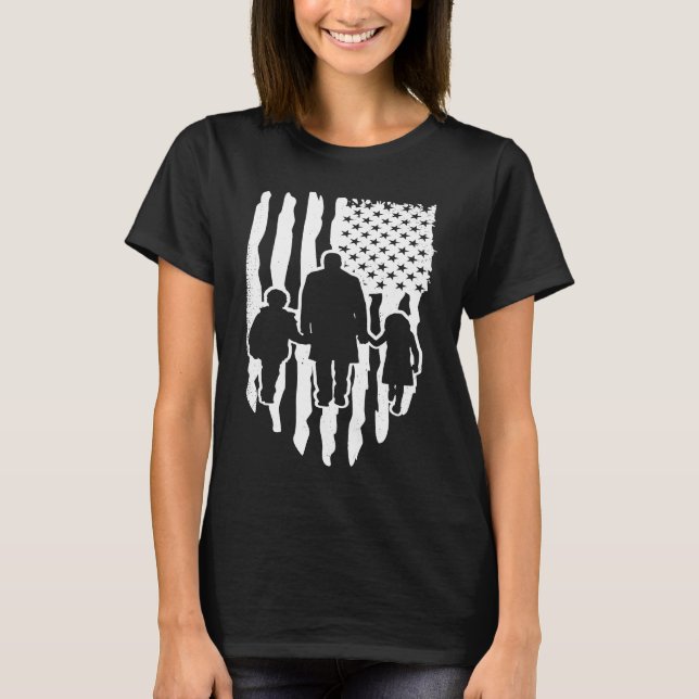 Camiseta American Flag Dad Cool Father's Day (Frente)