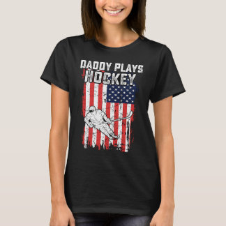 Camiseta American Flag Daddy Hockey USA Patriotic 4th Of Ju