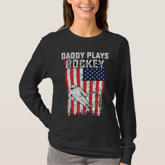 Camiseta American Flag Daddy Hockey USA Patriotic 4th Of Ju