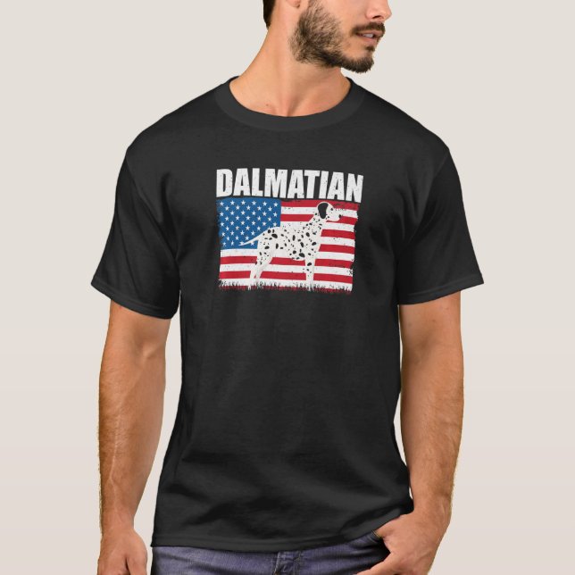 Camiseta American Flag Dalmatian Premium (Frente)