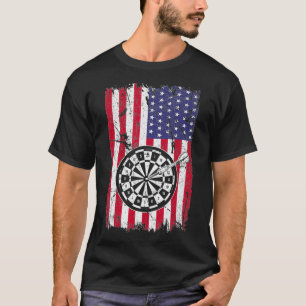 Camiseta American Flag Dart Board Shirt USA Darts League