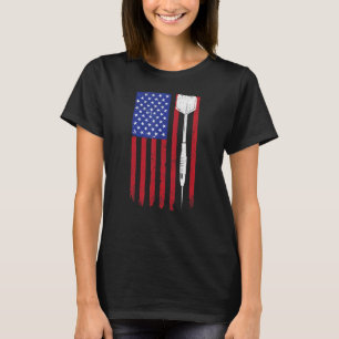 Camiseta American Flag Darts Vintage Usa Joga Dart Player