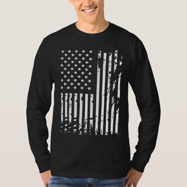 Camiseta American Flag DayRotcho Distressed USA Flag for US (Frente)