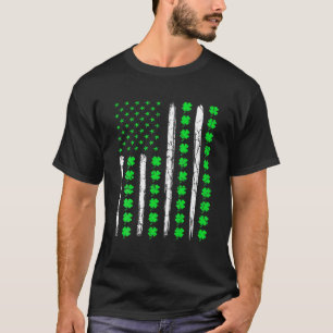 Camiseta American Flag Dia de São Patrício Retro Vintage Ir