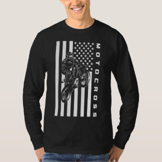 Camiseta American Flag Dirt Bike Motocross Roupa - Motocr