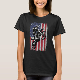 Camiseta American Flag Dirt Bike Rider Motocross Enduro Rid