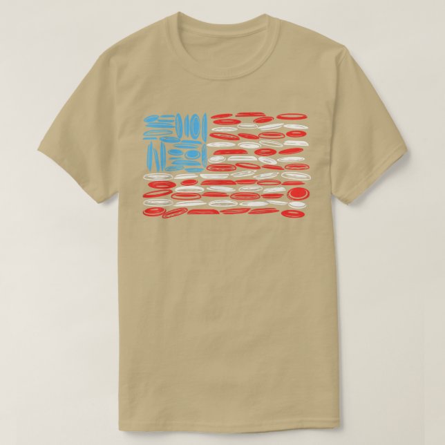 Camiseta American Flag Disc Golf Usa Old Glory Graphic 17  (Frente do Design)