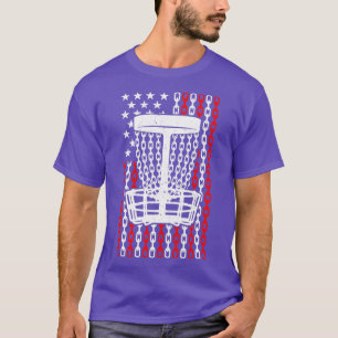 Camiseta American Flag Disk Golf Player Funny USA Basket Ch