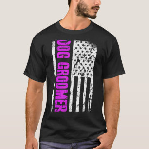 Camiseta American Flag Dog Groomer