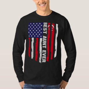 Camiseta American Flag e Singapura Sinalizador Melhor Tia E