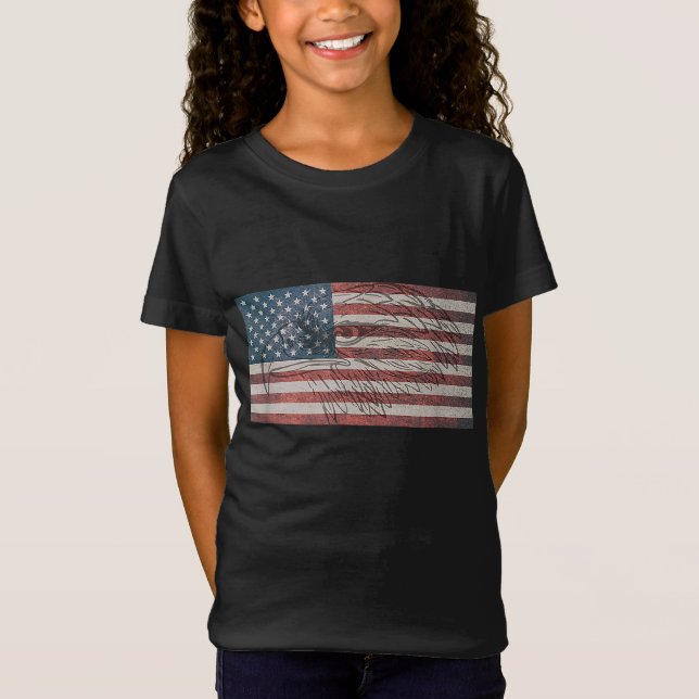 Camiseta American Flag Eagle EUA (Frente)