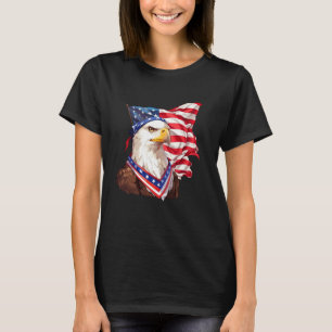 Camiseta American Flag Eagle Forth de julho EUA Cute Funny