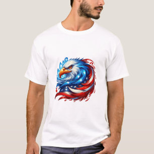 Camiseta American Flag Eagle Royal Luxury T-Shirt