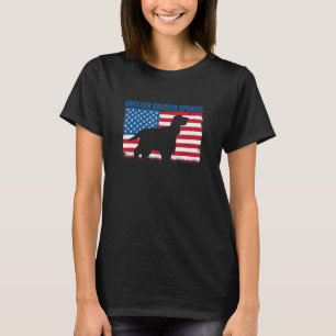 Camiseta American Flag English Cocker Spaniel